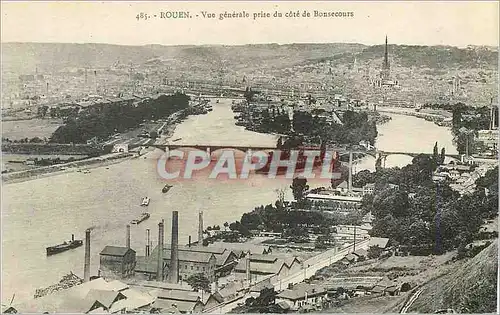 Ansichtskarte AK Rouen vue Generale prise du Cote de Bonsecours