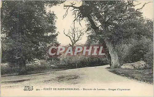 Cartes postales Palais de Fontainebleau Dormoir de Lantara Gorges d'Apremont