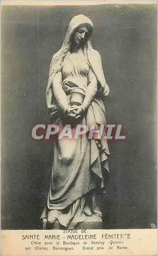 Cartes postales Statue de Sainte Marie Madeleine Fenitente Cree pour la Basilique de Vezelay (Yonne)