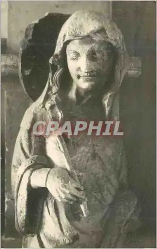 CARTE PHOTO Statue Vierge