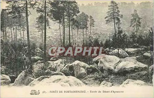 Ansichtskarte AK Foret de Fontainebleau Entree du Desert d'Apremont