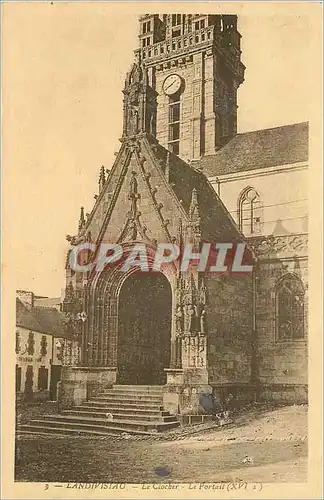 Cartes postales Landivisiau le Clocher le Portail (XVIs)