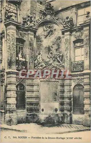 Ansichtskarte AK Rouen Fontaine de la Grosse Horloge (XVIIIe siecle)