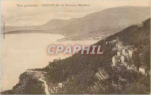 Ansichtskarte AK Grimaldi et Riviera Menton vue Generale