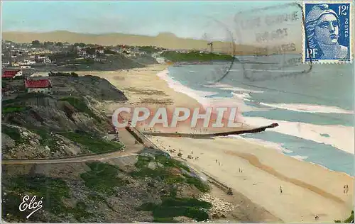 Cartes postales moderne Bidart (Basses Pyr) la Magnifique Plage de Bidart et Guethary