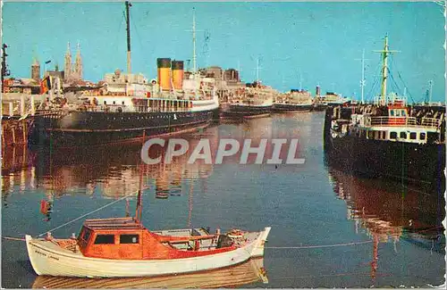 Moderne Karte Ostende les Malles Ostende Douvres Bateaux