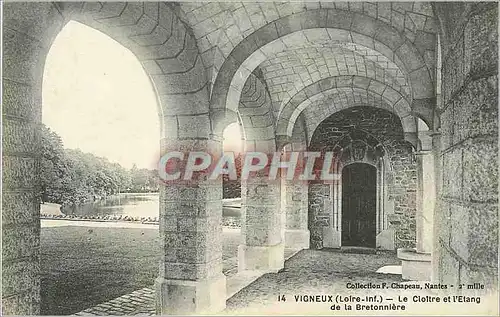 Cartes postales 14 vigneux (loire inf) le cloitre et l etang de la bretonniere