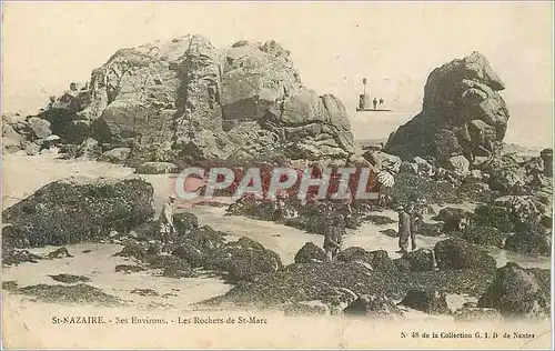 Cartes postales St nazaire ses environs les rochers de st marc n 48 de la collection g i d de nantes