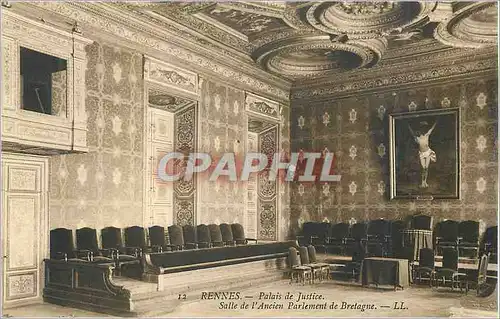 Cartes postales 12 rennes palais de justice salle de l ancien parlement de bretagne ll