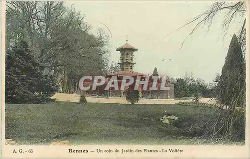 Ansichtskarte AK A g 65 rennes un coin du jardin des plantes la voliere