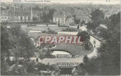 Ansichtskarte AK Rennes vue generale prise du thabor