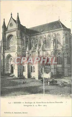 Cartes postales 165 rennes basilique de notre dame de bonne nouvelle inauguree le 24 mars 1904
