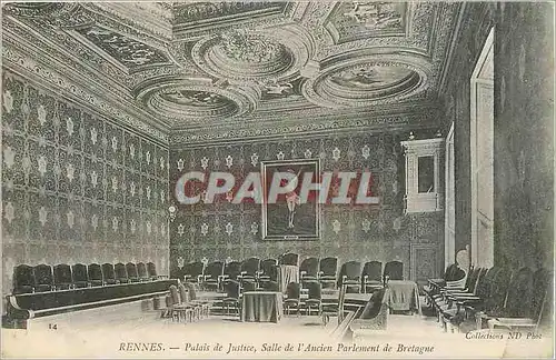 Cartes postales Rennes palais de justice salle de l ancien parlement de bretagne