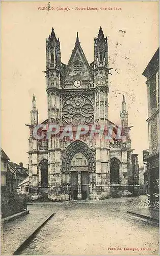 Cartes postales Vernon(eure) notre dame vue de face