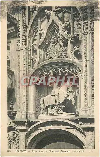 Cartes postales 60 nancy portail du palais ducal(detail) ll