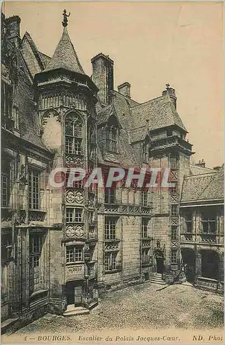 Cartes postales 4 bourges escalier du palais jacques coeur