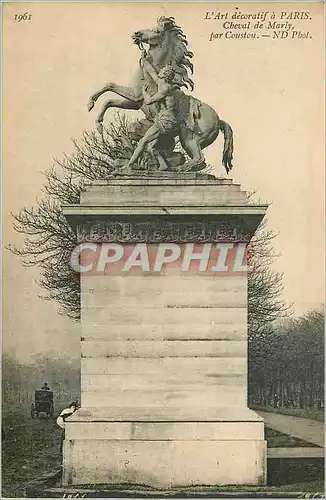 Cartes postales 1961 l art decoratif a paris cheval de marly par coustou n d phot