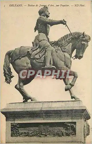 Cartes postales Orleans statue de jeanne d arc par foyatier n d phot