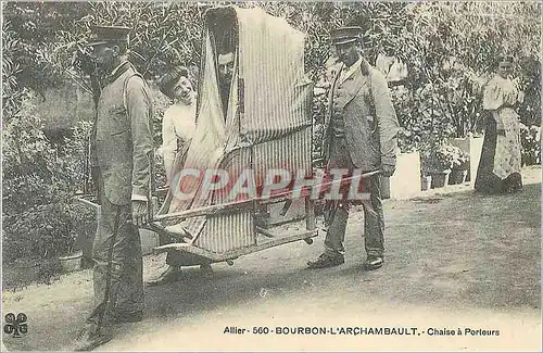 Cartes postales moderne Allier 560 bourbon l archambault chaise a porteurs