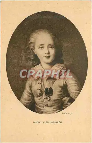Cartes postales Portrait du duc d angouleme