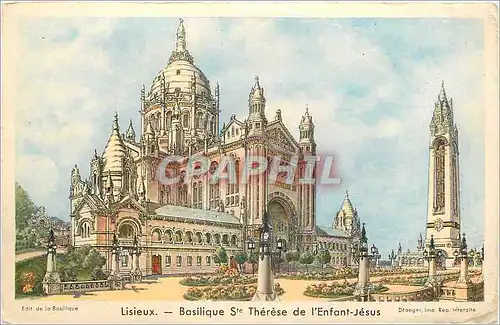 Cartes postales Lisieux basilique ste therese de l enfant jesus