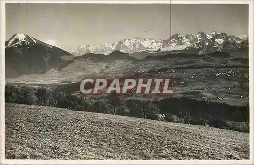 Cartes postales moderne 26 938 bonne sur menoge(hte savoie) la chaine des alpes et le mole