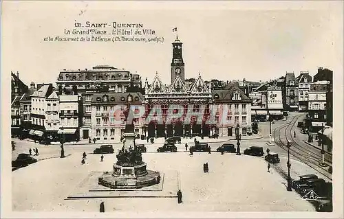 Cartes postales moderne 131 saint quentin la grand place l hotel de ville