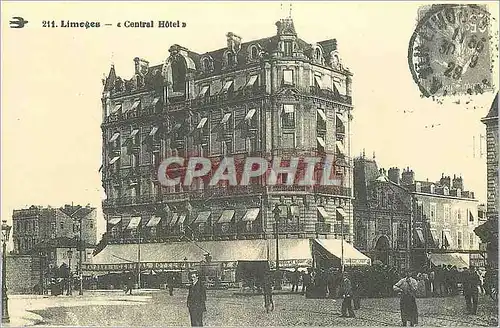 Cartes postales moderne 211 limoges central hotel