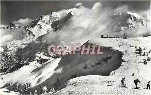 Moderne Karte 1298 tempete sur le mont blanc Ski