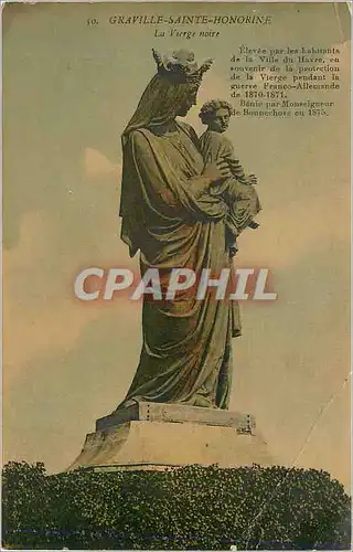 Cartes postales moderne Graville sainte honorine la vierge noire