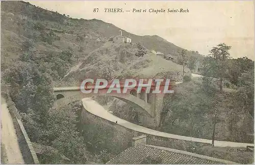 Cartes postales 87 thiers pont et chapelle saint roch