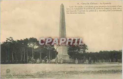 Cartes postales 16 camp de chalons la pyramide