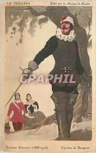 Cartes postales Edmond rostand (1868 1918) Cyrano de bergerac
