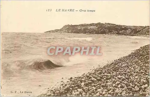 Cartes postales 133 le havre gros temps