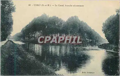 Cartes postales 50 esbly(s et m) le canal branche alimentaire