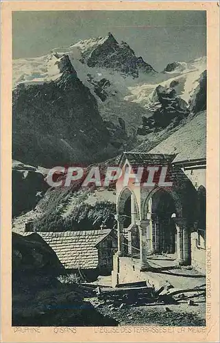 Cartes postales Dauphine oisans l eglise des terrasses et la meije