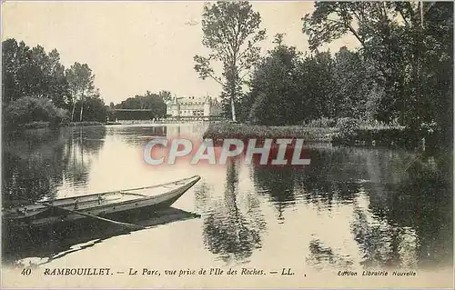 Ansichtskarte AK 40 rambouillet le parc vue prise de l ile des rochers