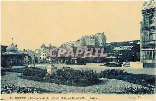 Ansichtskarte AK 13 dieppe les jardins du casino et le vieux chateau