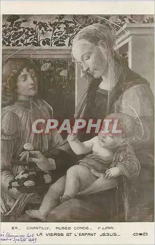 Cartes postales 24 chantilly musee conde la vierge et l  enfant jesus