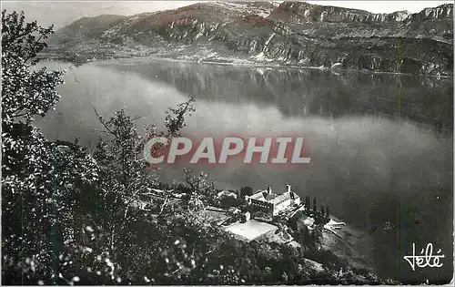 Cartes postales moderne 135 lac du bourget et abbaye d hautecombe vue aerienne