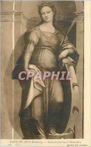 Cartes postales Raphael (ecole italienne) sainte catherine d alexandrie musee de louvre