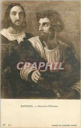 Cartes postales Raphael portrait d hommes musee de louvre paris