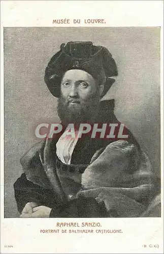 Cartes postales Musee de louvre raphael sanzio portrait de balthazar castiglione