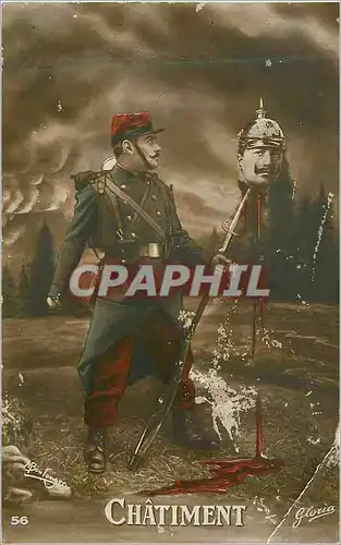 Cartes postales Chatiment Militaria