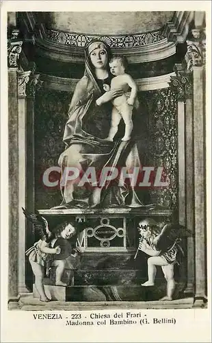 Cartes postales moderne Venezia 223 chiesa dei frari madonna col bambino (g bellini)