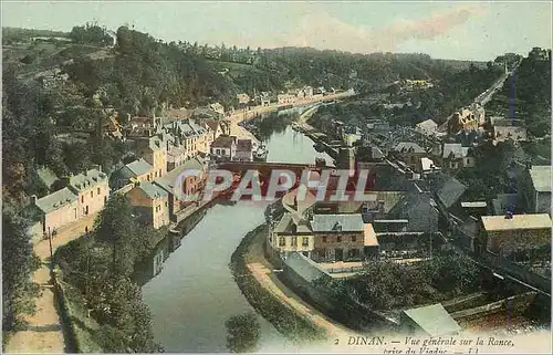 Cartes postales 2 dinan vue generale sur la rance prise du viaduc