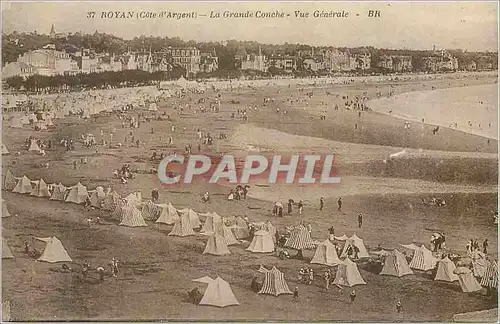 Cartes postales 37 royan (cote d argent) la grande conche vue generale