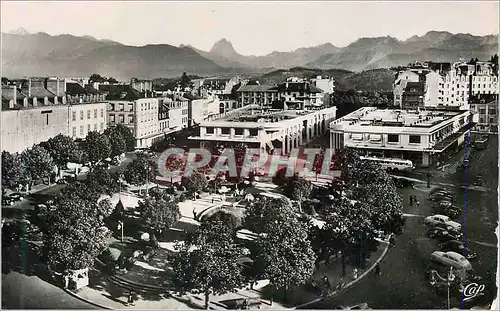 Moderne Karte 193 pau place clemenceaux et la chaine des pyrenees