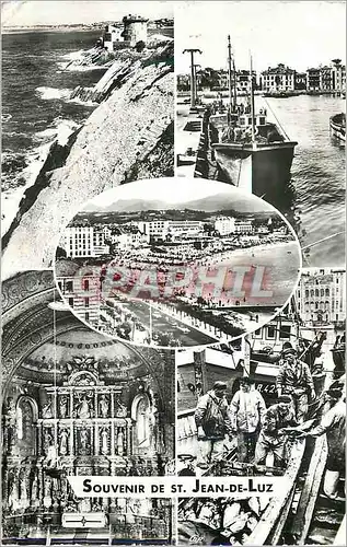 Cartes postales moderne 1295 saint jean de luz socoa port plage Bateau Peche