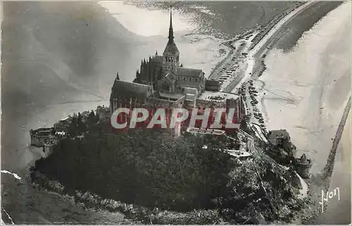 Cartes postales moderne Le mont saint michel (manche) vue aerienne face nord